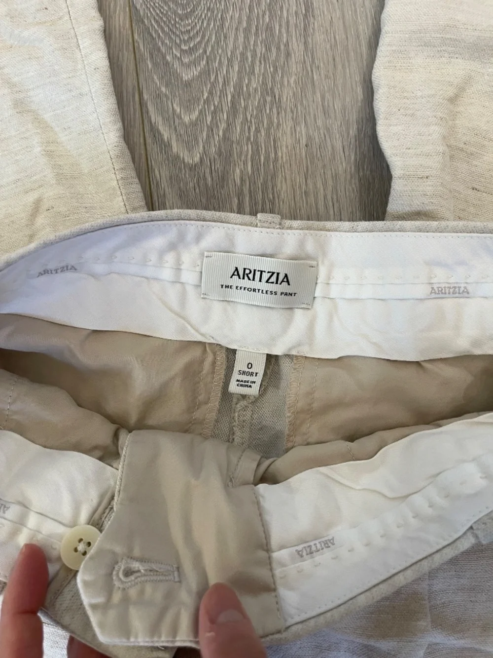 Aritzia Effortless Pants CruiseLinen (Size 0 Short)